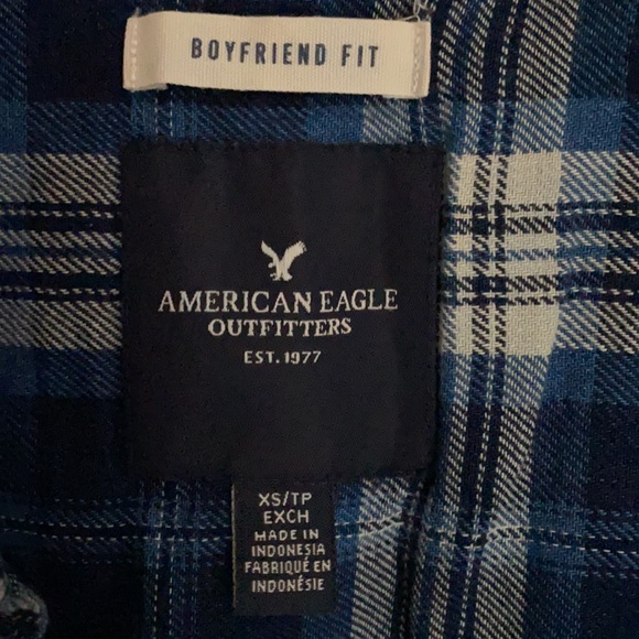 navy blue flannel - Picture 2 of 3